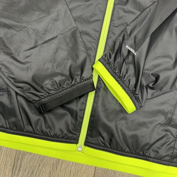 The North Face Hoodie Sz XL Mens Black TNF Black Green Cyclone Wind Full Zip - Picture 8 of 14